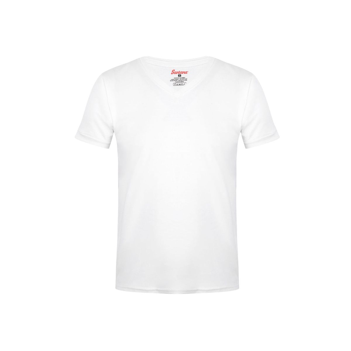 SANTANA - Camiseta Niño Cuello en V Manga Corta Santana Blanca