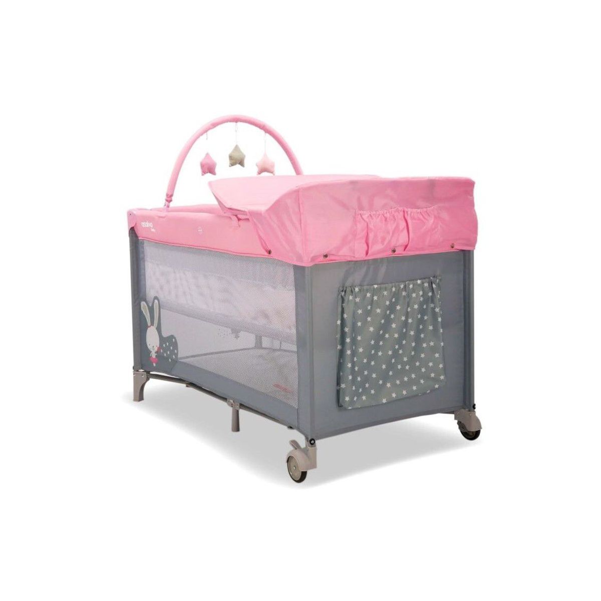 ASALVO - Cuna Complet Conejito Rosa