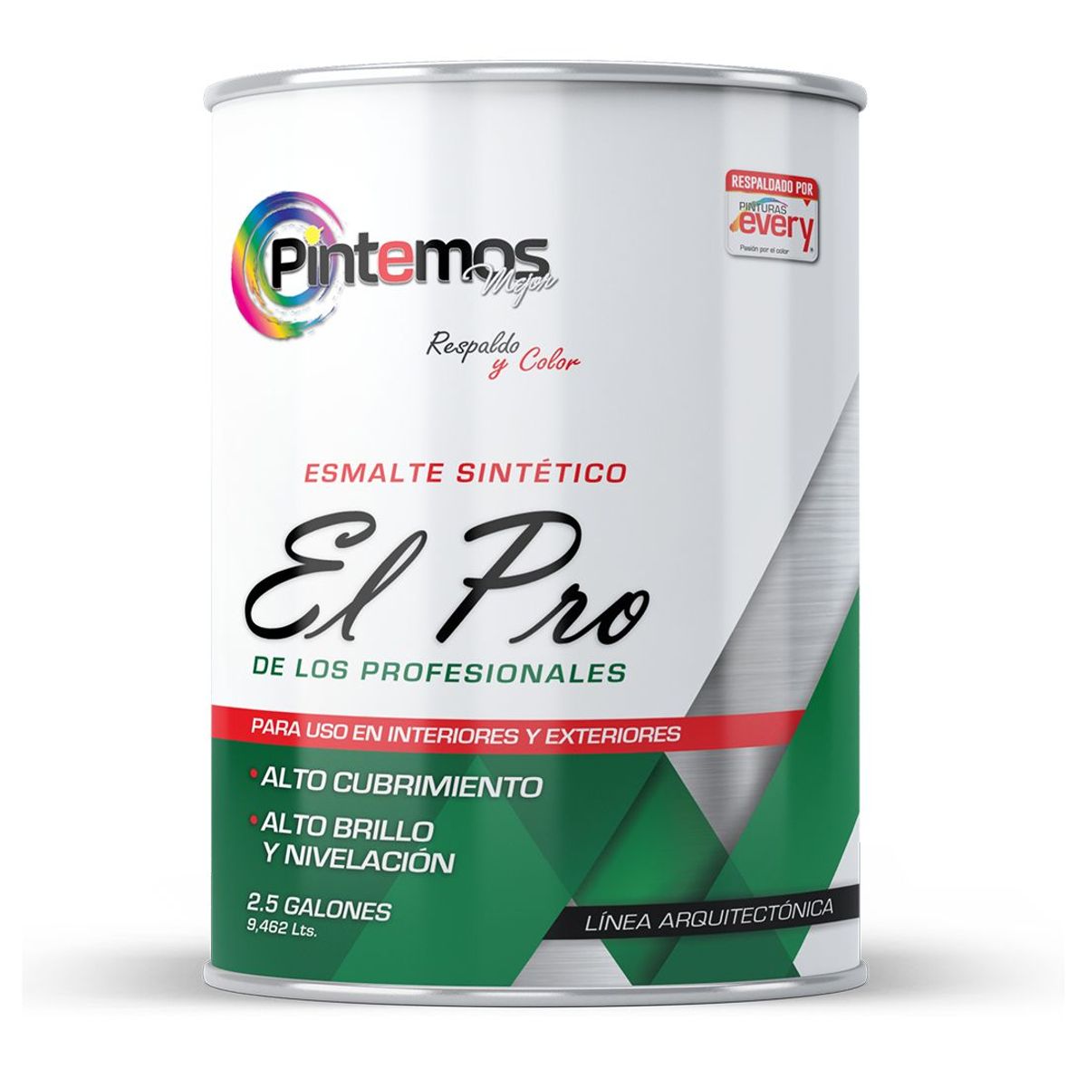 PINTURAS EVERY - Pintura Esmalte Sintetico Alquidico Brillante Cuarto De Galon Pintemos