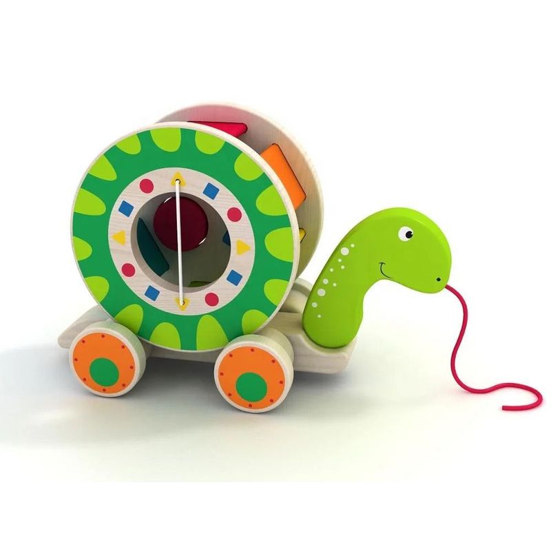 GENERICO - Juguete de Arrastrar En Madera Tortuga Montessori Niños