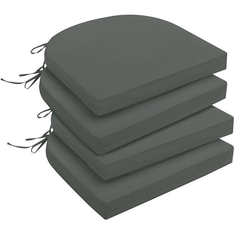 DISEÑOS RAMONA'S - Cojín Para Silla Redondos Setx4 42x42 Gris Oscuro