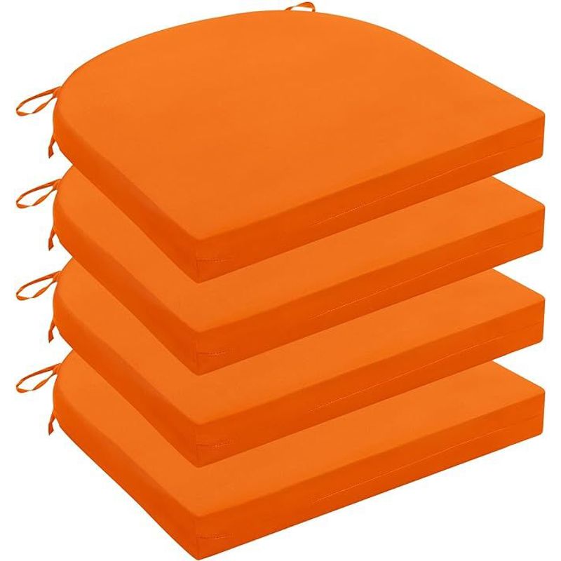 DISEÑOS RAMONA'S - Cojín Para Silla Redondos Setx4 42x42 naranja