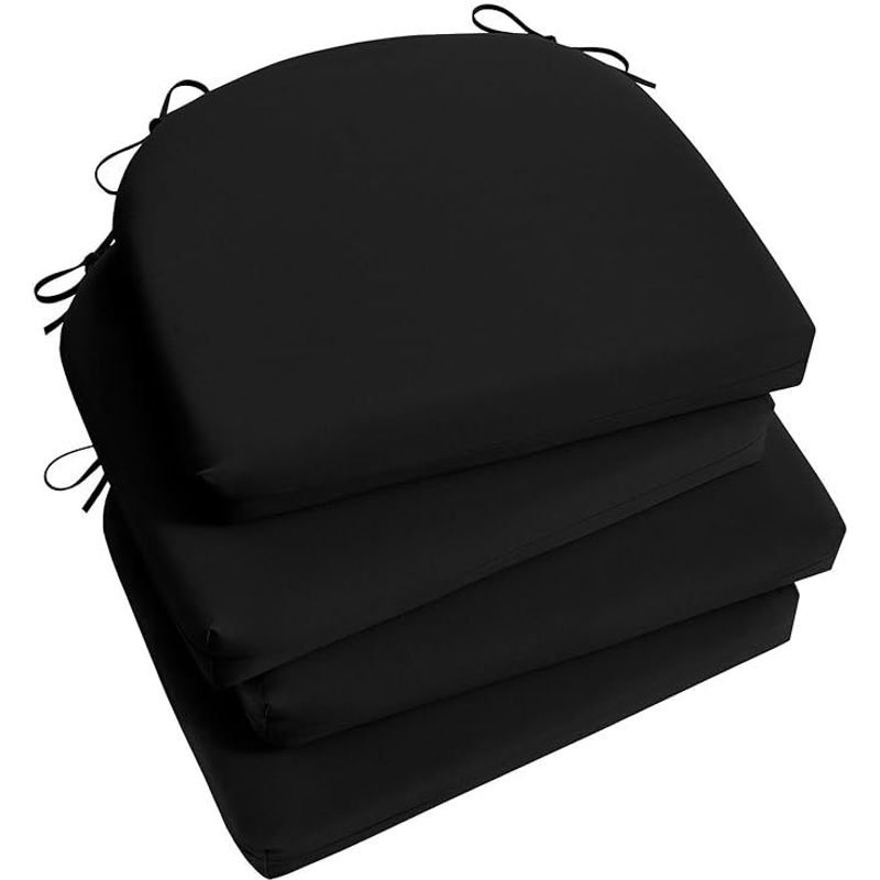 DISEÑOS RAMONA'S - Cojín Para Silla Redondos Setx4 42x42 Negro