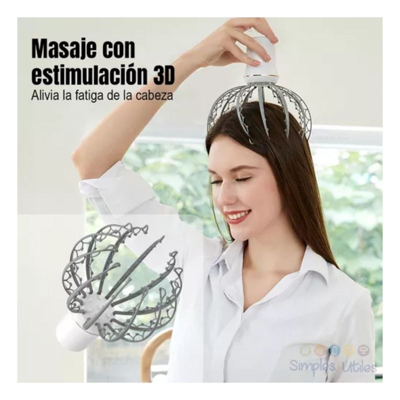 AFM - Masajeador De Cabeza Vibración Relajante Antiestrés Portátil