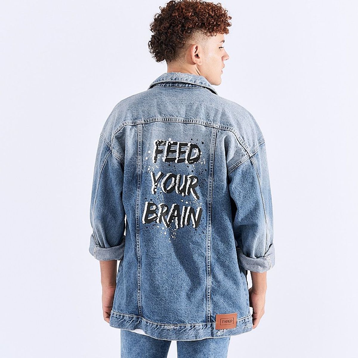 TYPER - Chaqueta Para Hombre Oversize Denim Typer