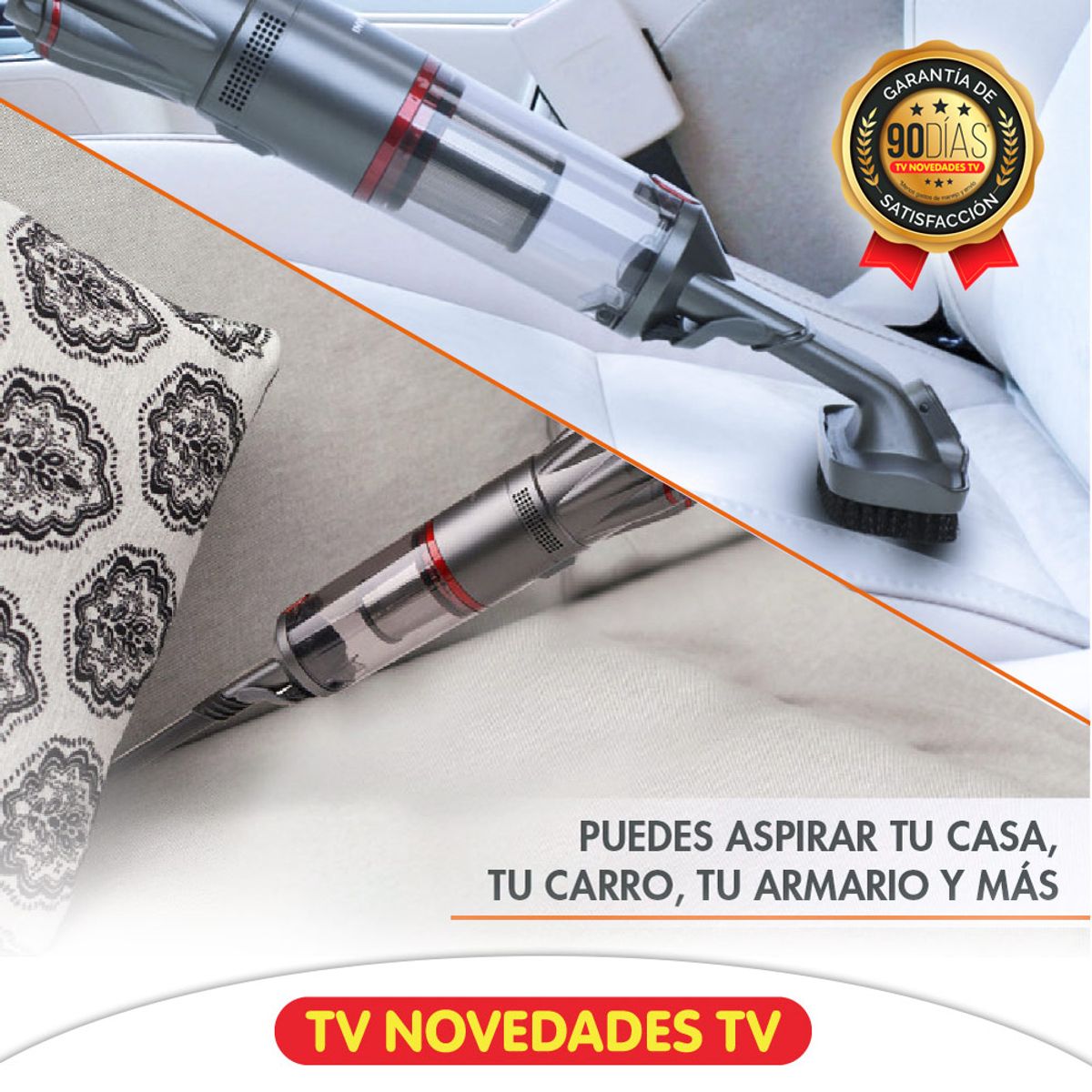 TV NOVEDADES - Aspiradora Inalámbrica De Mano Invictus One Roja