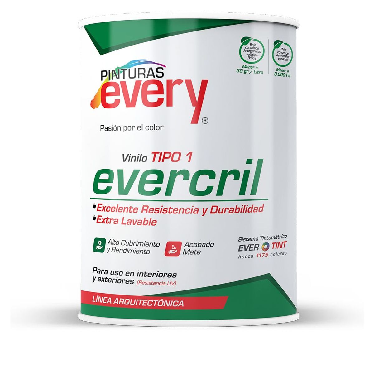 PINTURAS EVERY - Pintura Vinilo Tipo 1 Evercril Cubeta Blanco