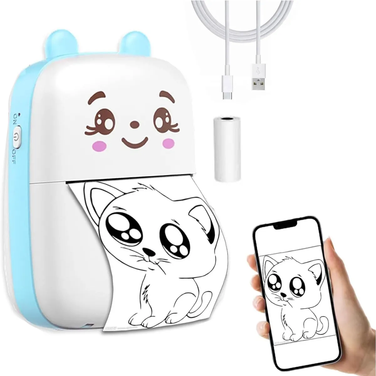 ONE PIXEL - Impresora Térmica Portátil Pequeña De Bolsillo Con Bluetooth