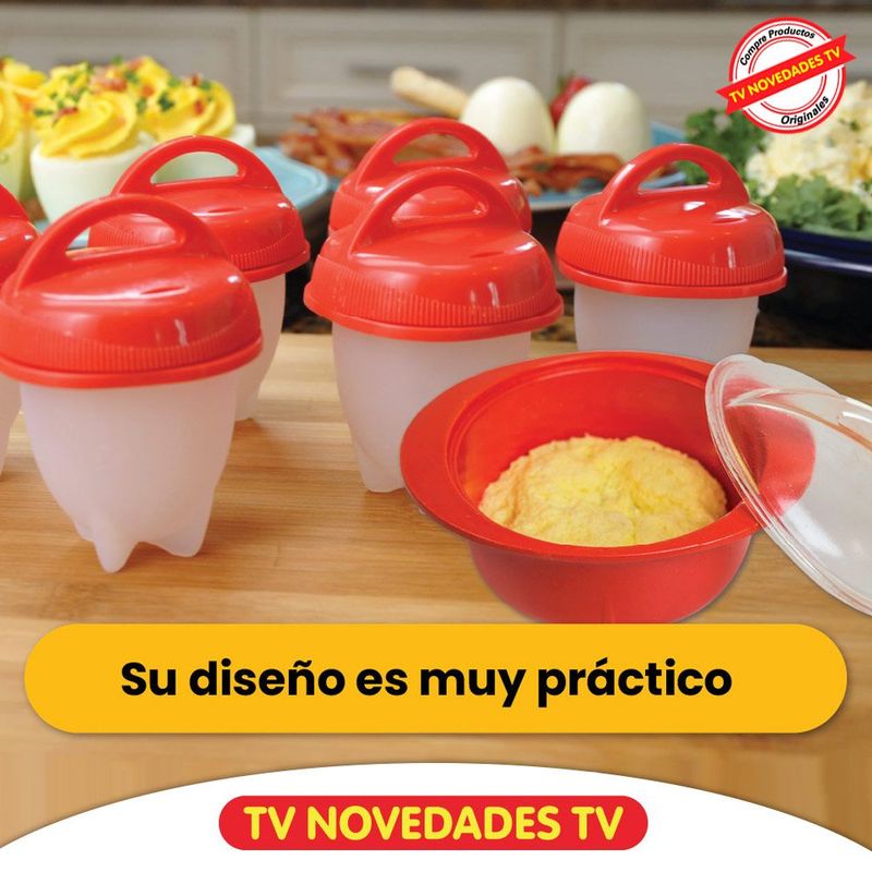 TV NOVEDADES - Sistema De Cocción Para Huevos Egglettes X 6  + Accesorio