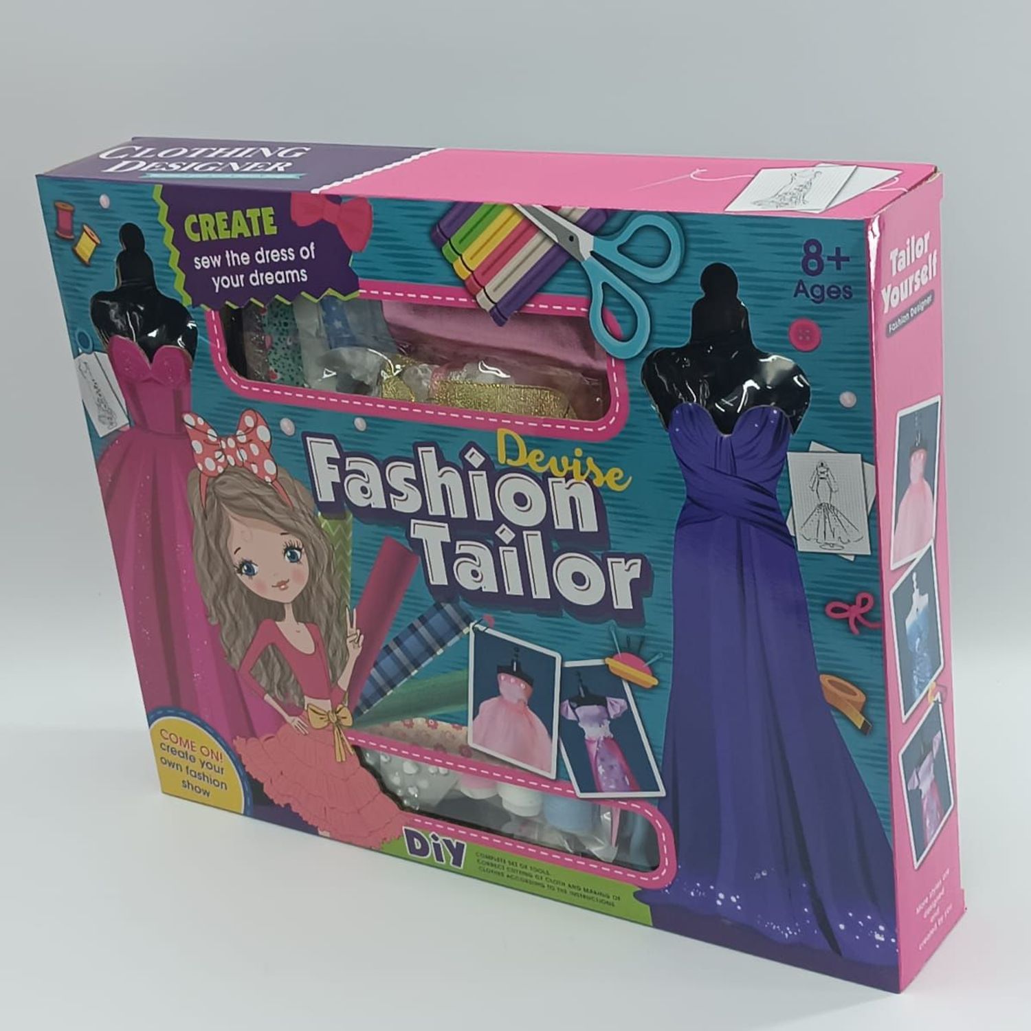 Juego De Costura Y Diseño De Moda BARVERE Para Niñas De 6 A 12 Años, Incluye Maniquíes, Telas Y Accesorios Para Crear Looks De Princesa