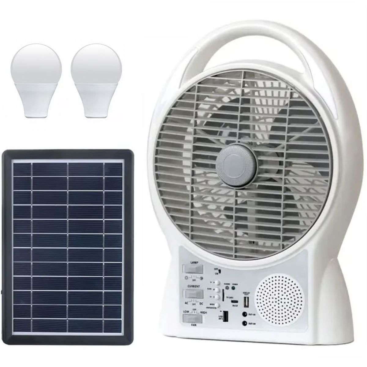 ONE PIXEL - Ventilador Recargable Solar 6 En 1 8029 ONE PIXEL