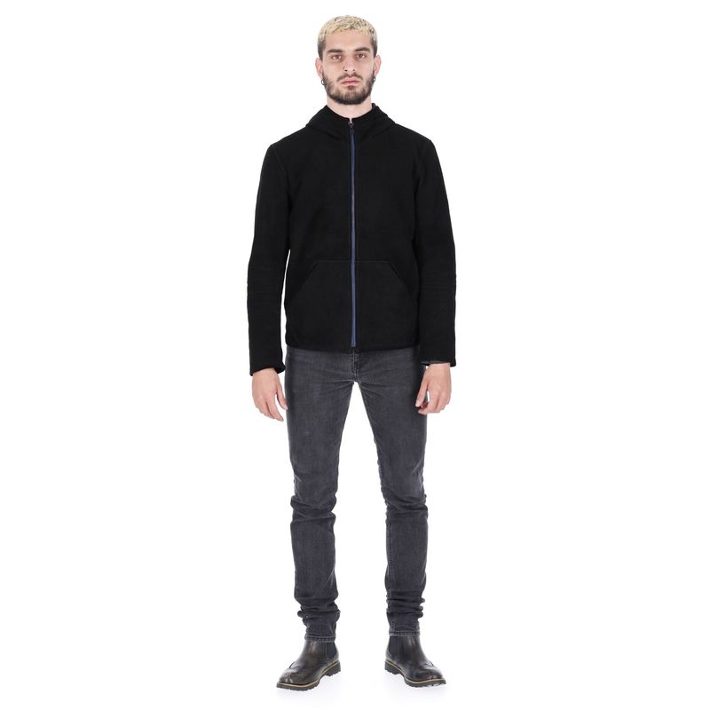 LA CHAQUETERIA - Chaqueta en Cuero Gamuza Negro Vilgot