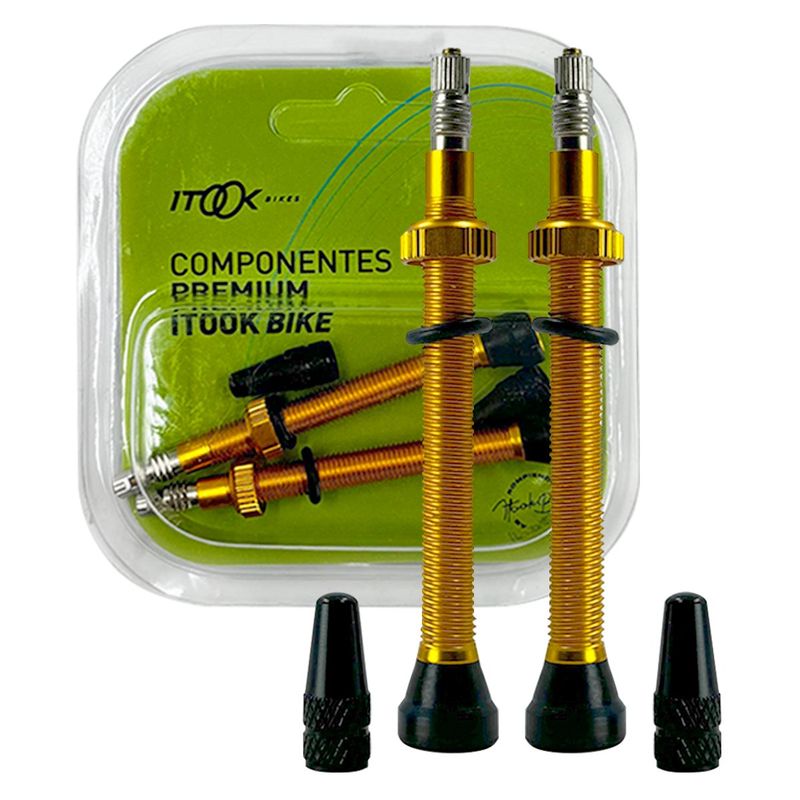 LTWOO - 1 Par De Válvulas Tubeless Itook 60mm Fv Aluminio Ruta/ Mtb