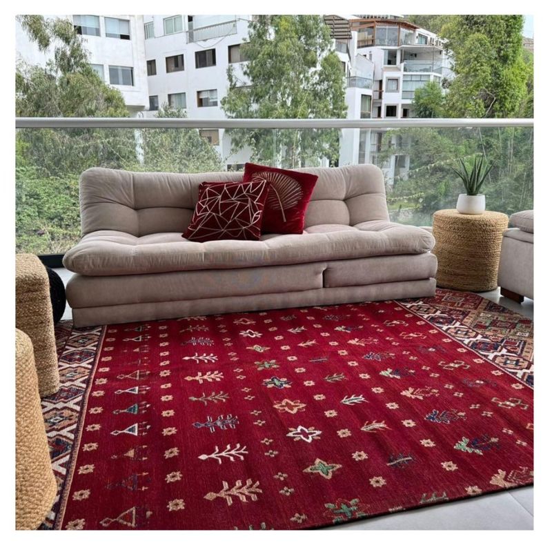 GENERICO - Alfombra Jacquard Rojo RAC1  2.80 X 3.65 m