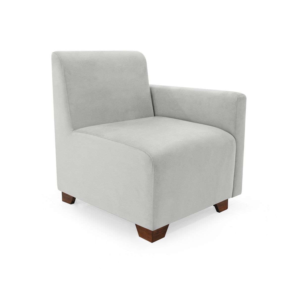 VENECIA - Poltrona Girona Brazo Izquierdo Tela Plata