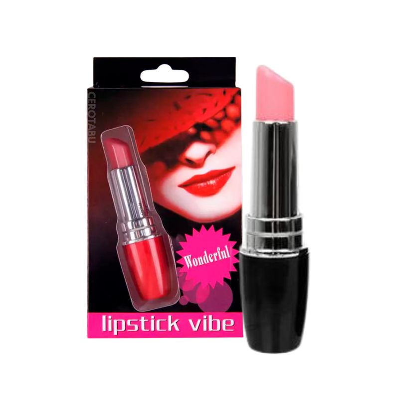 GENERICO - Consolador Bala Vibradora Lipstick Juguete Sexual Negro