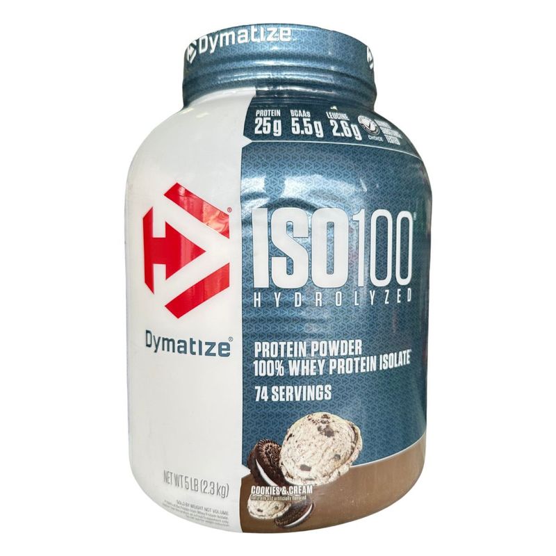 DYMATIZE - Proteina ISO 100 Hidrolizada 5 Lbs - Cookies & Cream