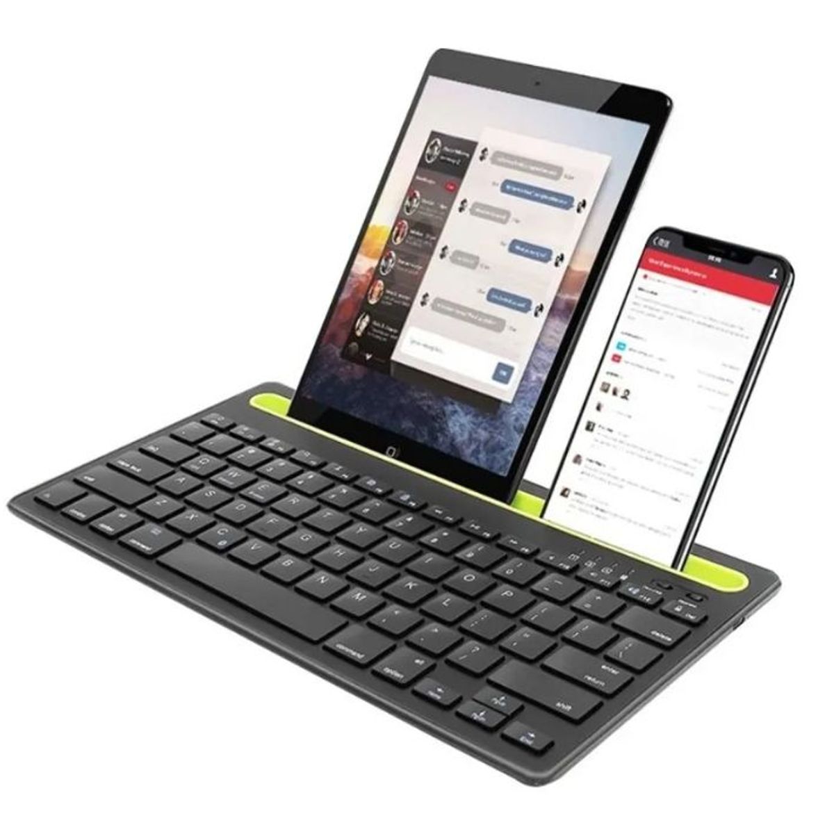 MYMOBILE - Teclado Inalambrico Recargable Bluetooth 2 Canales Multidispositivo