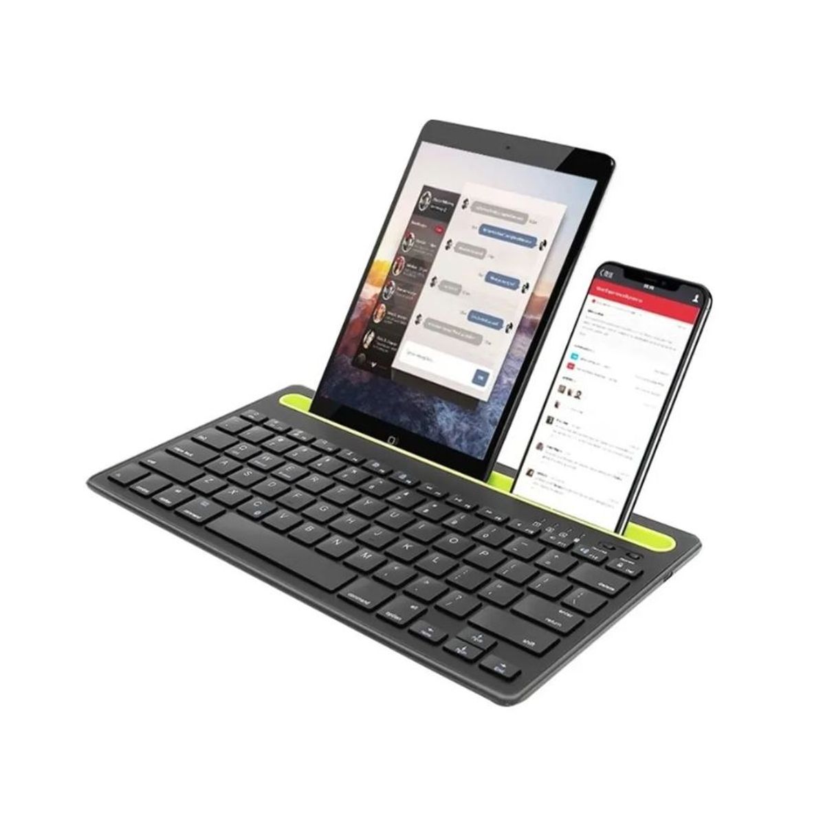 MYMOBILE - Teclado Inalambrico Recargable Bluetooth 2 Canales Multidispositivo