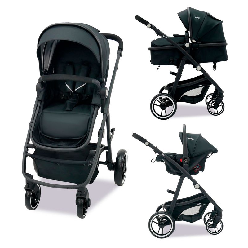 ASALVO - Coche Para Bebe Travel System Two Negro