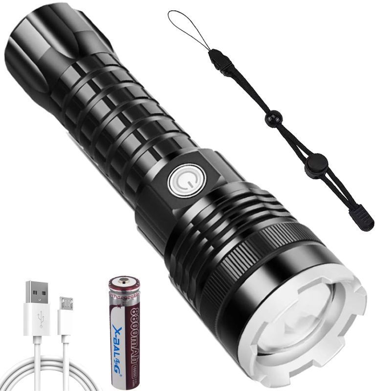 GENERICO - Linterna 12000 lúmenes recargable zoom impermeable5 modos