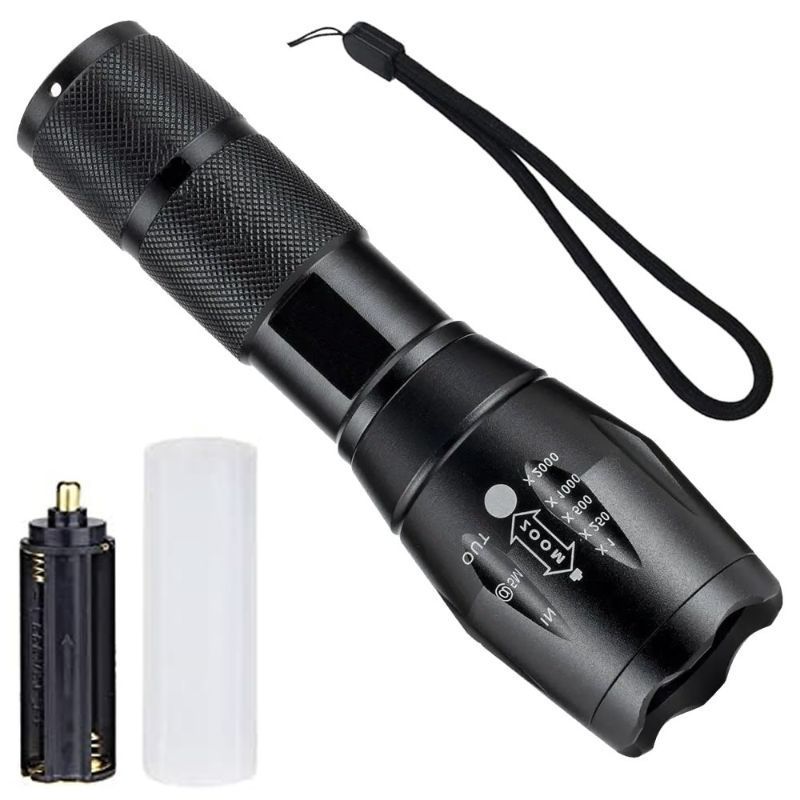 GENERICO - Linterna Recargable Alta Luz Led 5 Modos Zoom Profesional