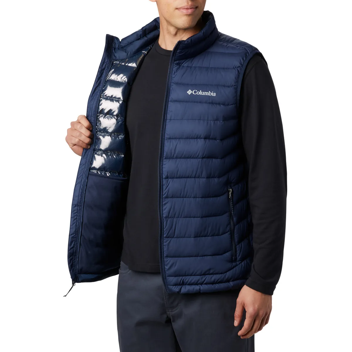 COLUMBIA - Chaleco Azul HOMBRE POWDER LITE VEST 1748031-HHD COLUMBIA