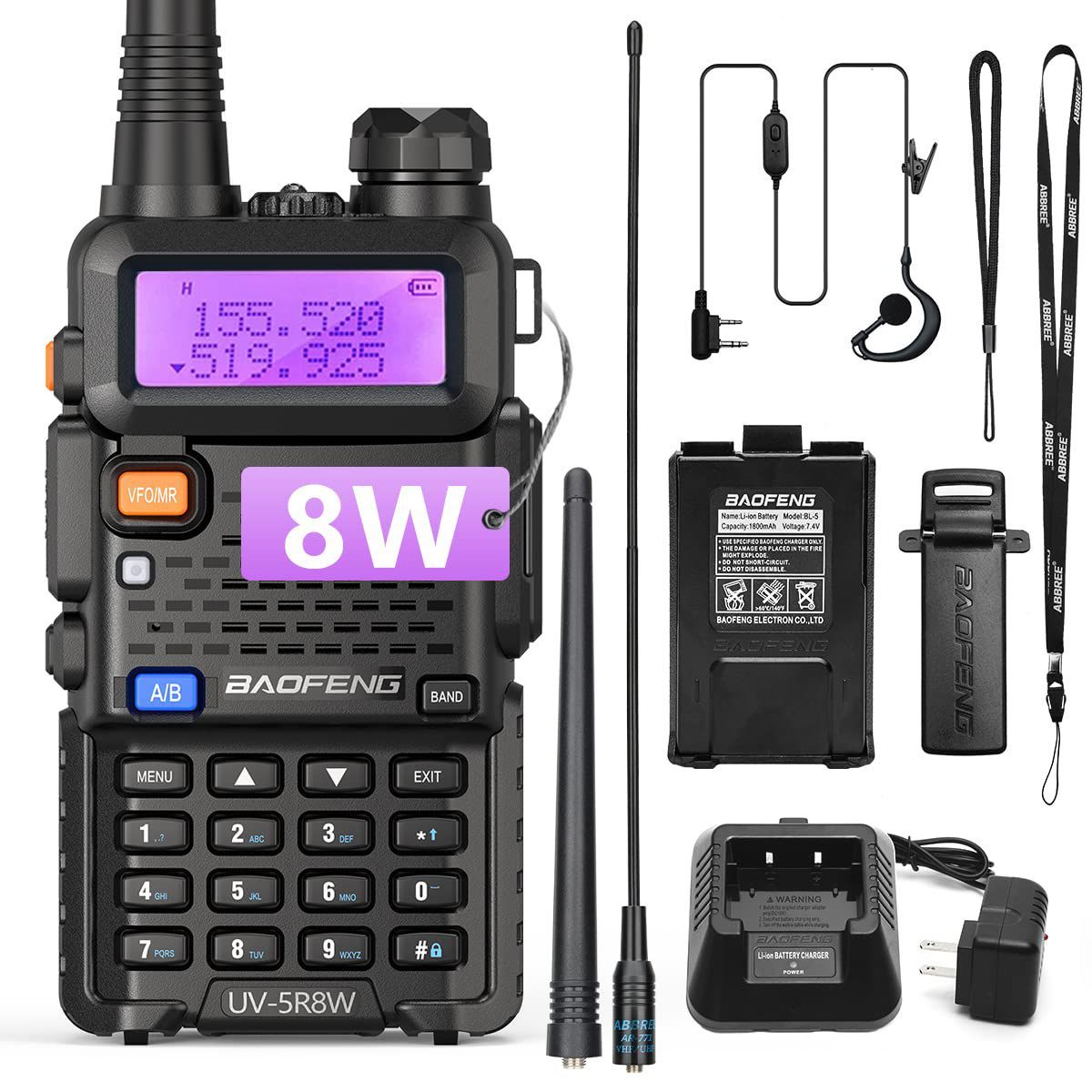 BAOFENG - Radios de comunicación UHV-VHF Baofeng 5R hasta 8 kilómetros
