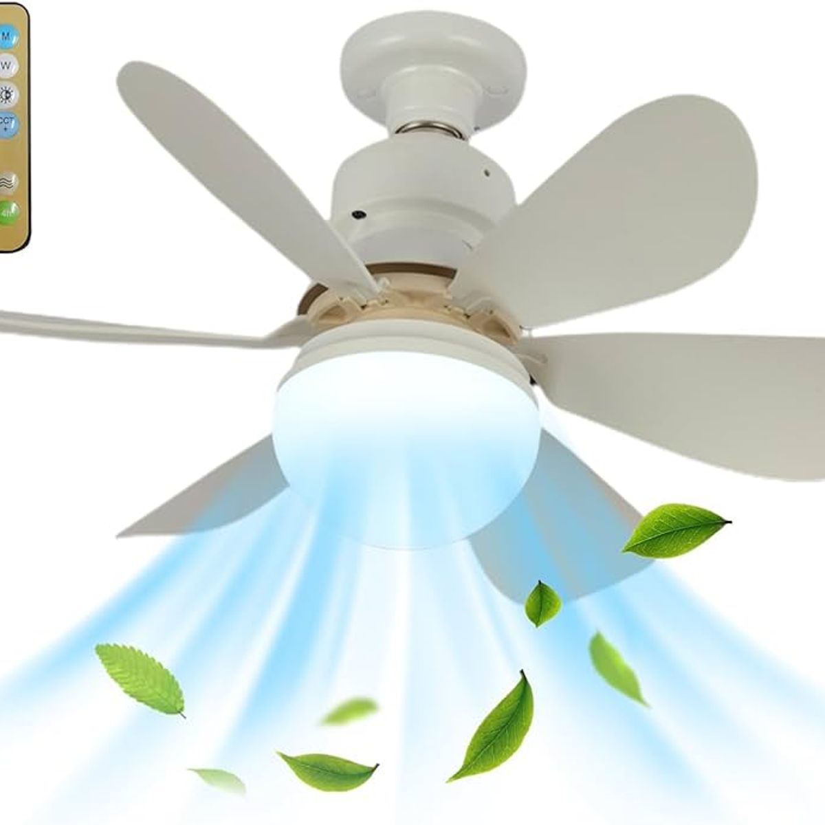 VENTILO - Ventilador Con Bombillo Con Luz 40W + Control Remoto