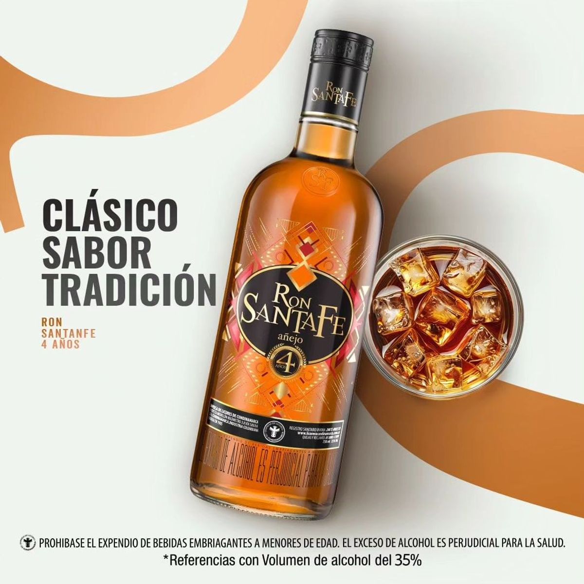 SANTA FE - Ron Santafe Añejo 4 Años 750 ml