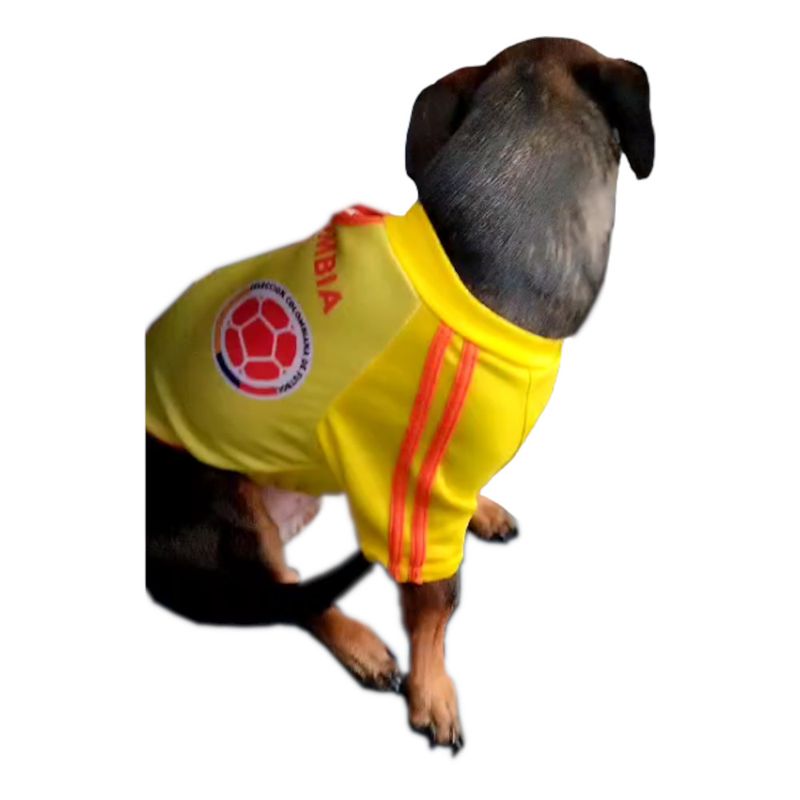 TIENDA MASKOTIKAS - NUEVA CAMISETA DE COLOMBIA PARA PERRO  TALLA S