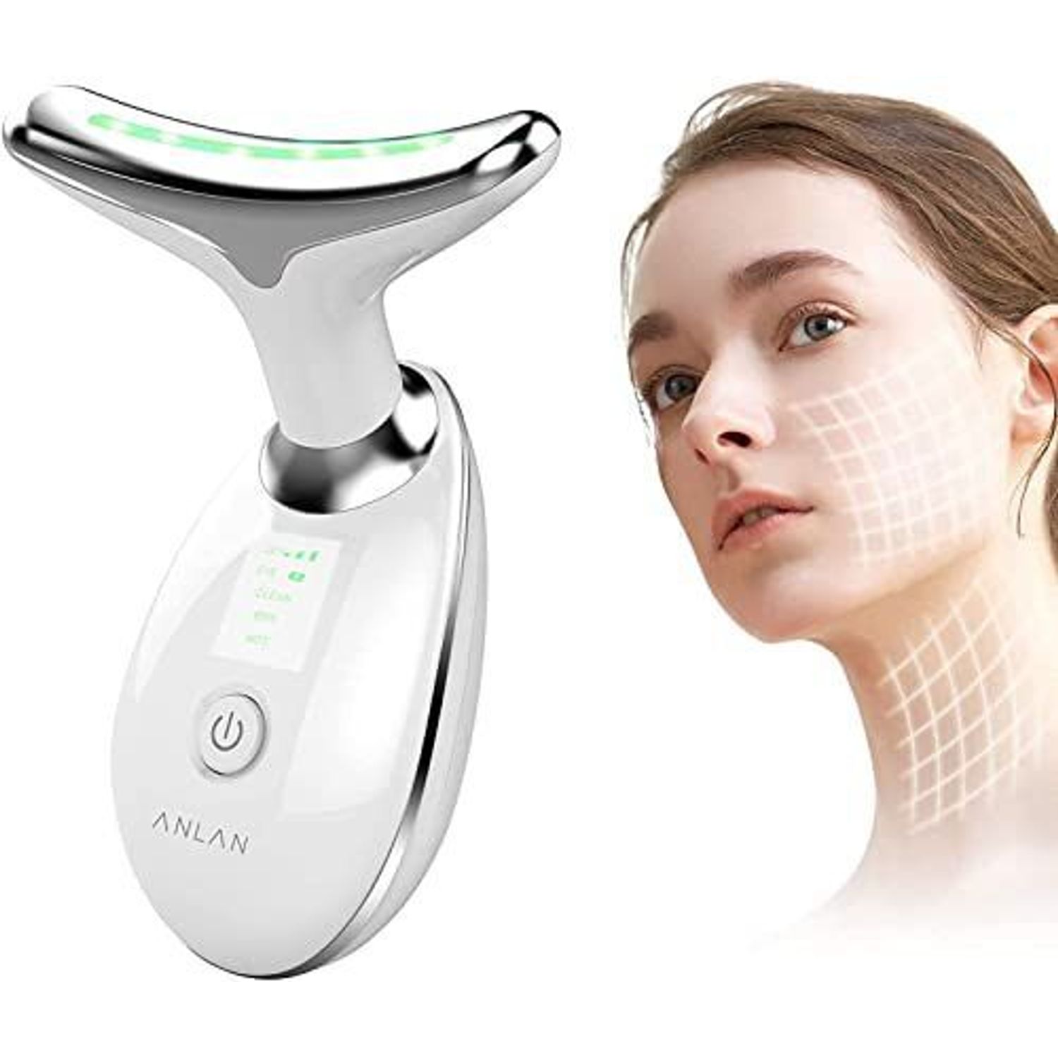 Masajeador Facial con Luz Arrugas y Papada Recargable GENERICO