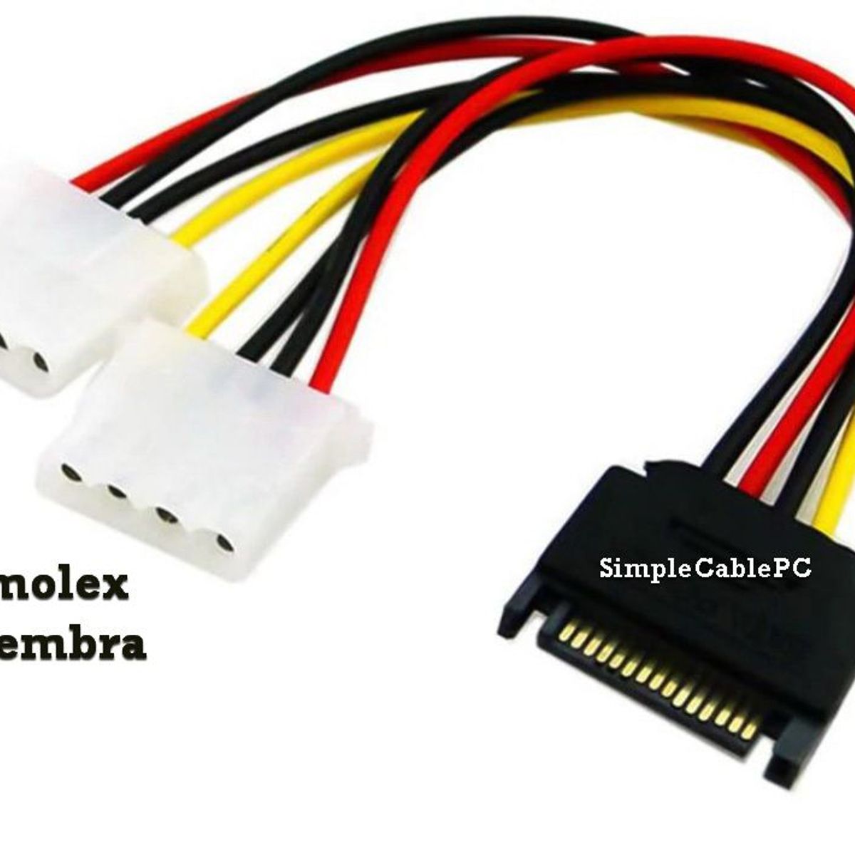 GENERICO - Cable Sata Macho A Molex Hembra - Sata A Molex