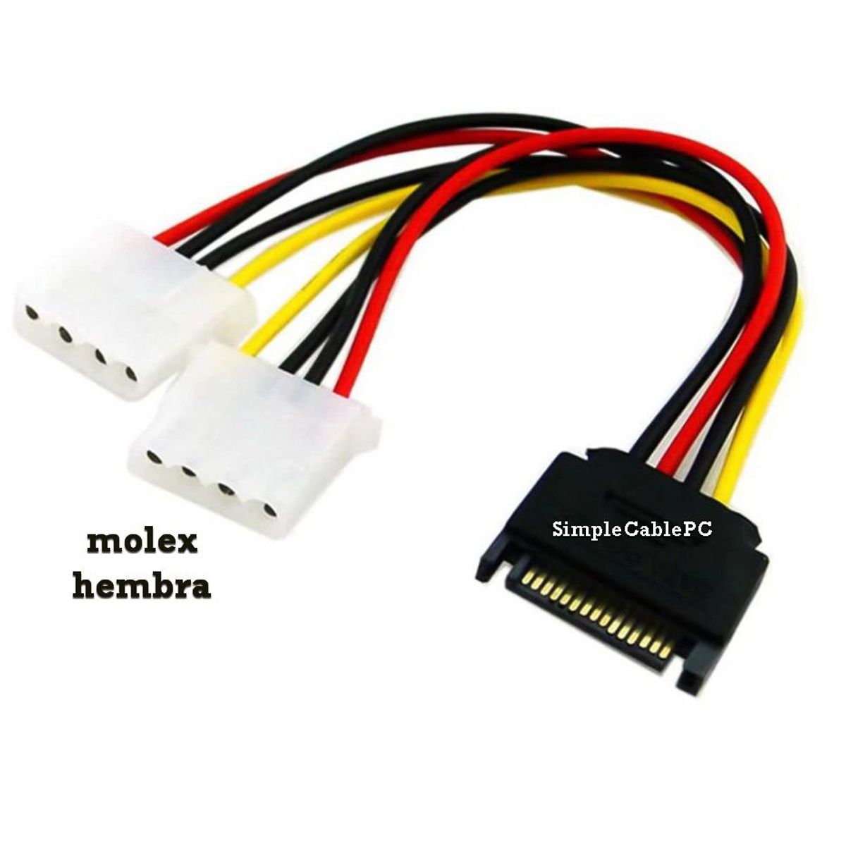GENERICO - Cable Sata Macho A Molex Hembra - Sata A Molex
