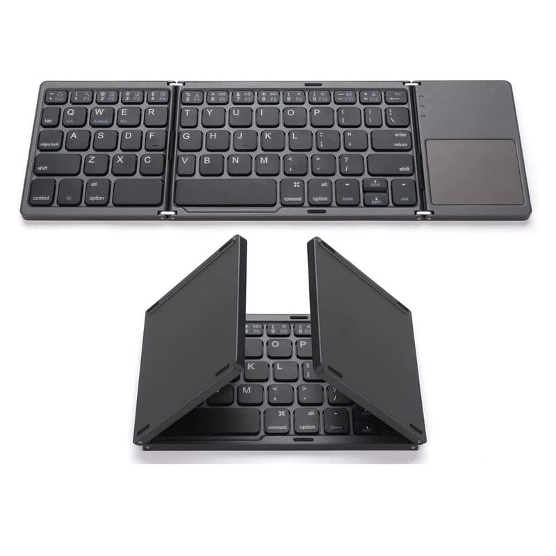 THE HOUSETRONICS - Teclado Bluetooth Plegable Con Touch Pad Mouse