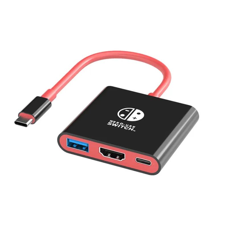 GENERICO - Adaptador Nintendo Switch TYPE-C Hub con HDMI y USB 3,0.