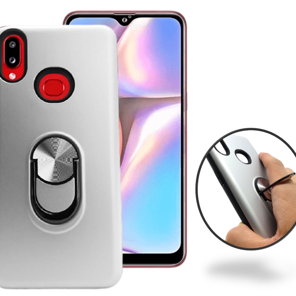 GENERICO - Funda Estuche Case Strong Compatible Con Samsung A10S Plateado