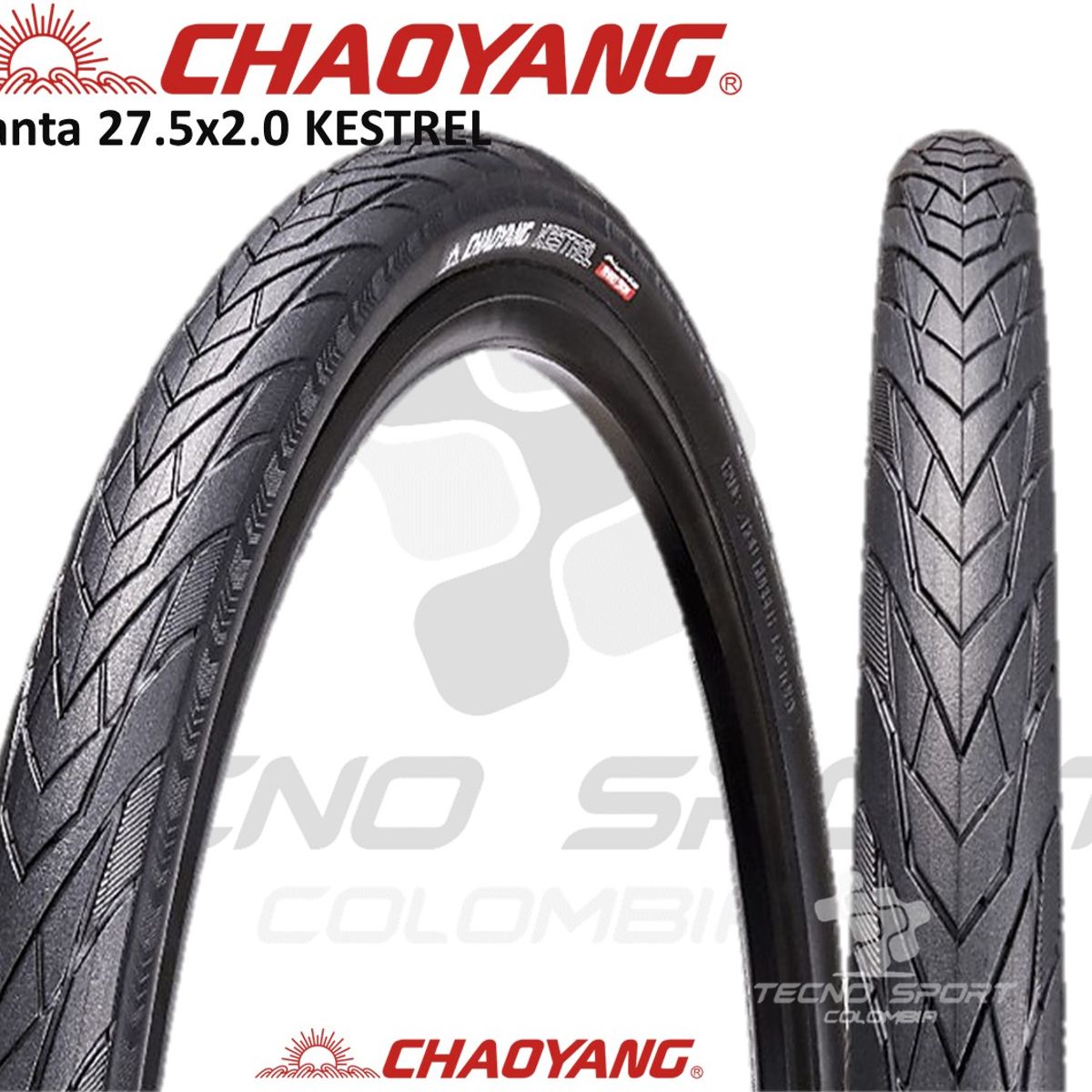 CHAOYANG - Llanta + Neumático Bicicleta 27.5 X2.0 Chaoyang Mtb Combo