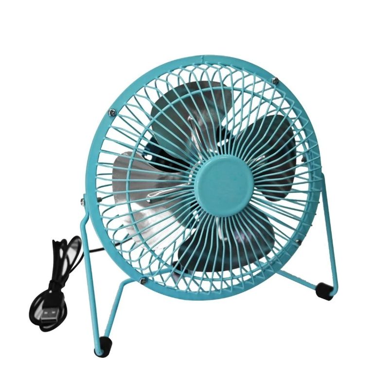 GENERICO - Mini Ventilador 6 pulgadas Pc Silencioso Metálico Usb Portátil