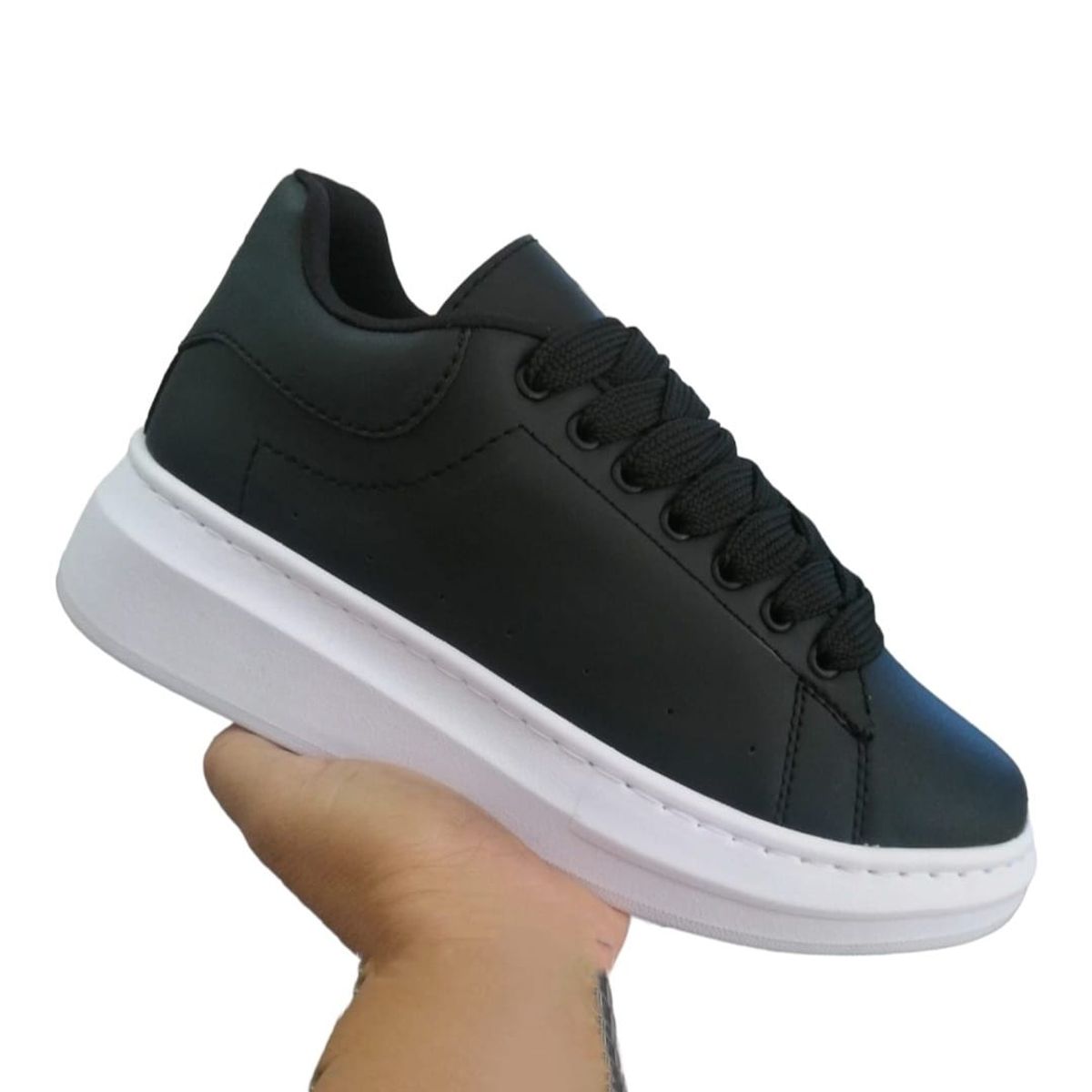 EVEGONZ - Calzado Casual Negro Zapatillas Urbanas Dama