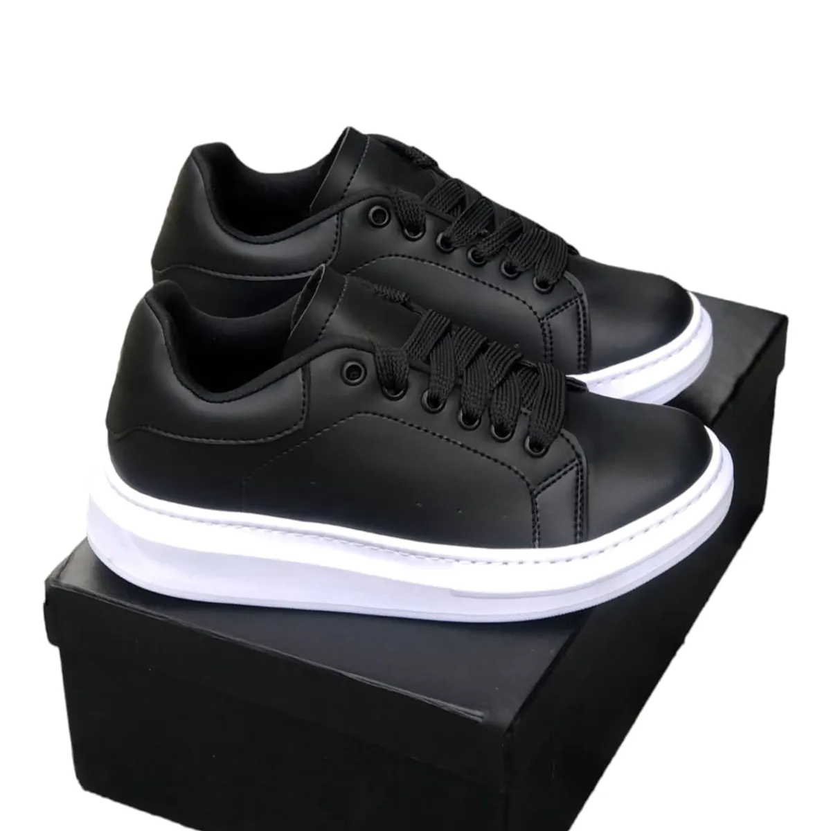 EVEGONZ - Calzado Casual Negro Zapatillas Urbanas Dama