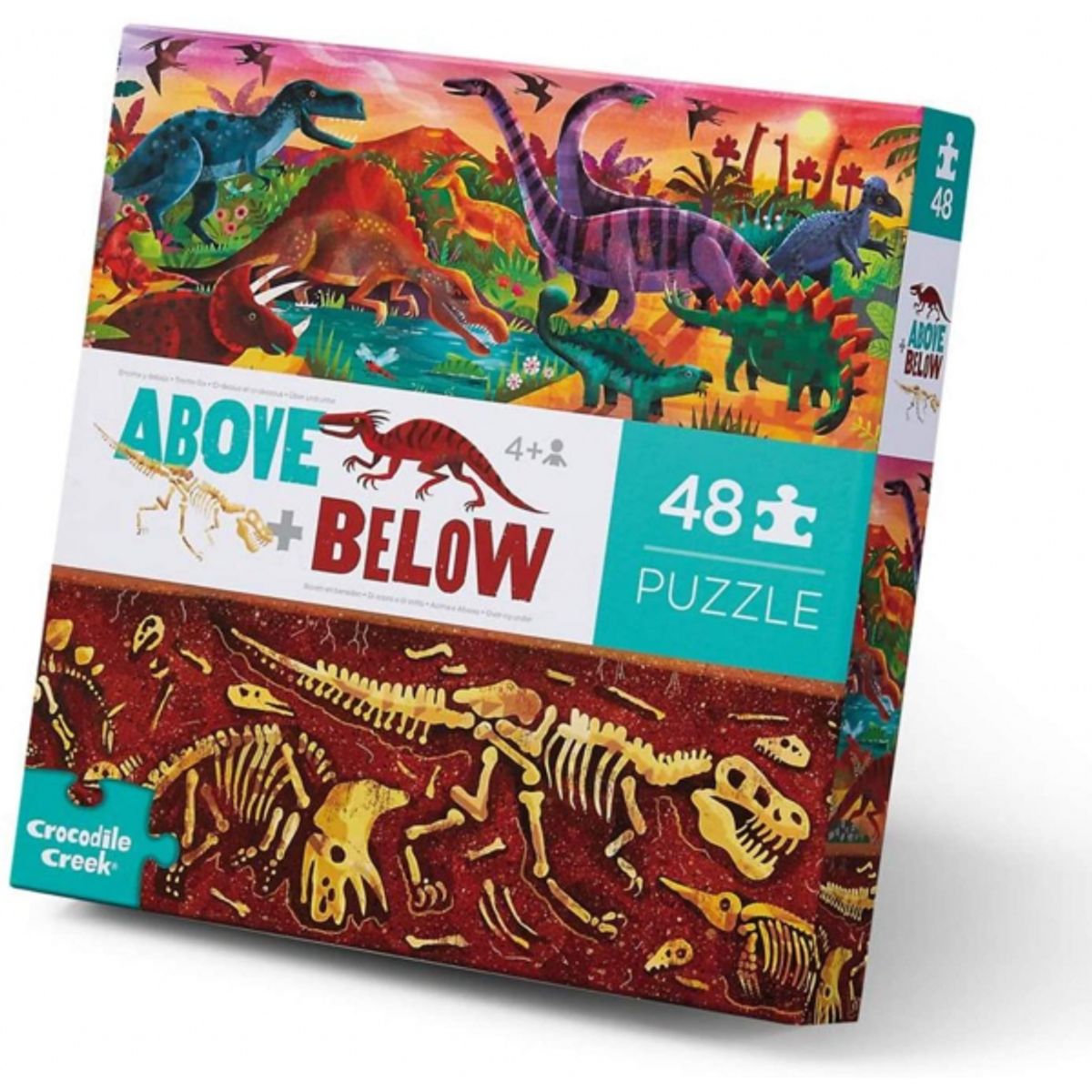 CROCODILE CREEK - ROMPECABEZAS 48 PIEZAS ARRIBA Y ABAJO DINOSAURIOS