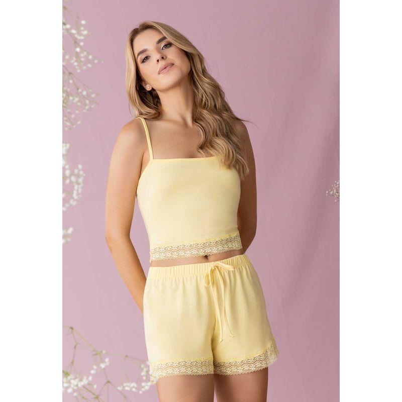 FORMAS INTIMAS - Pijama Mujer Amarillo FI 102551