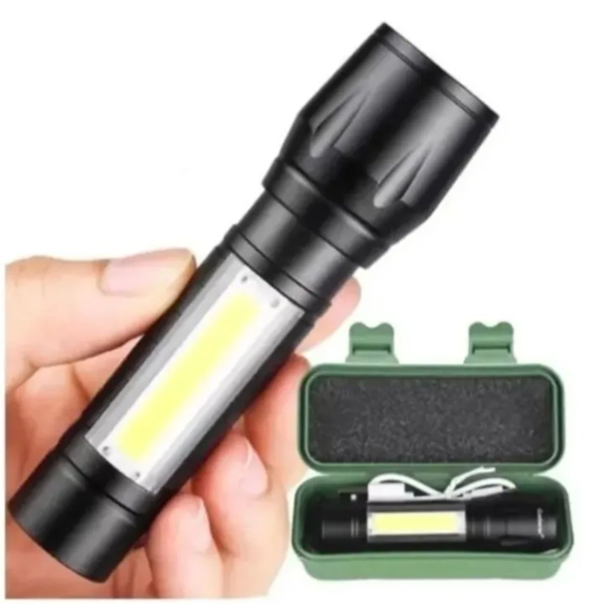 GENERICO - Linterna Tactica Militar Led Recargable Con Zoom