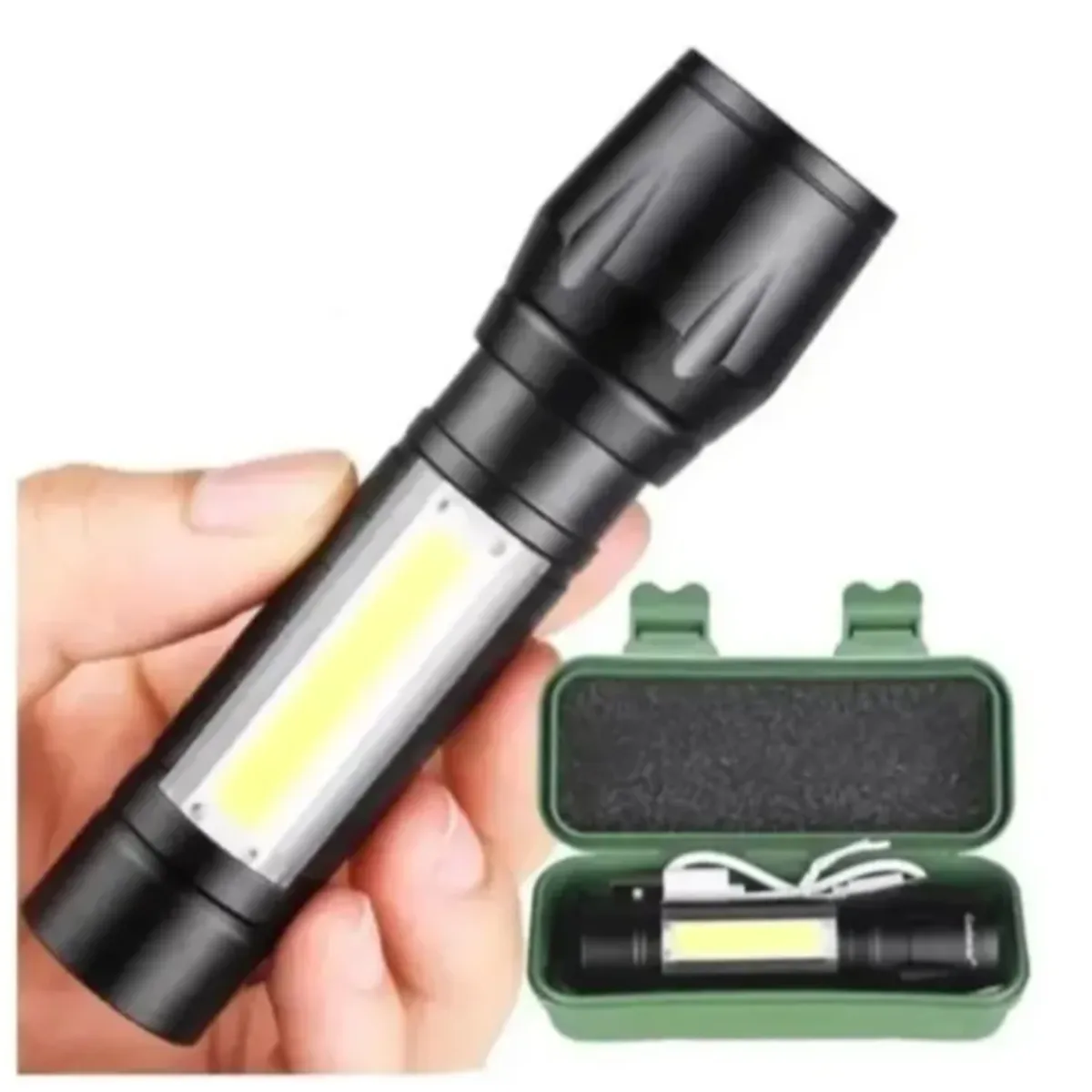 GENERICO - Linterna Tactica Militar Led Recargable Con Zoom