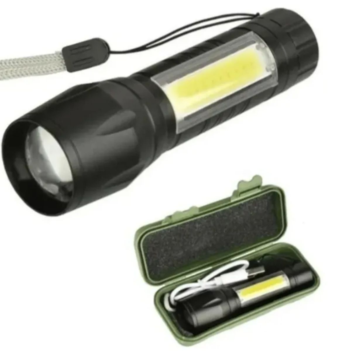 GENERICO - Linterna Tactica Militar Led Recargable Con Zoom