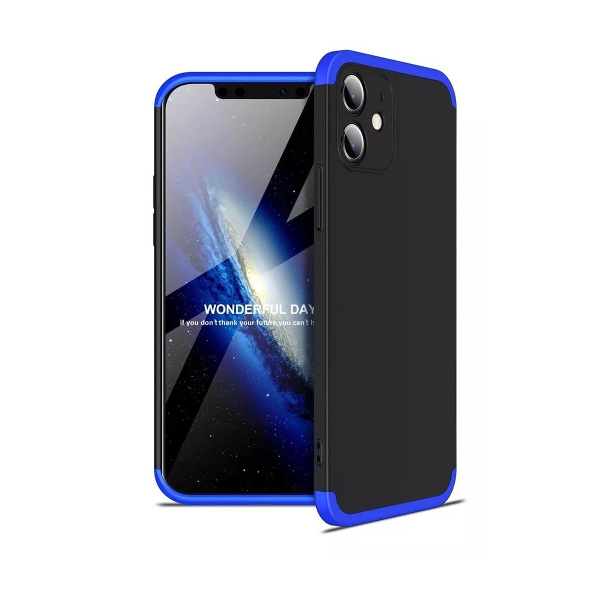 GENERICO - Funda Estuche Case 360° GKK Compatible Con iPhone 12 Azul