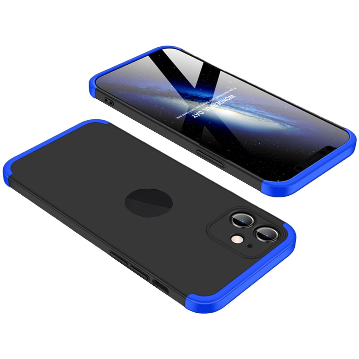 GENERICO - Funda Estuche Case 360° GKK Compatible Con iPhone 12 Azul