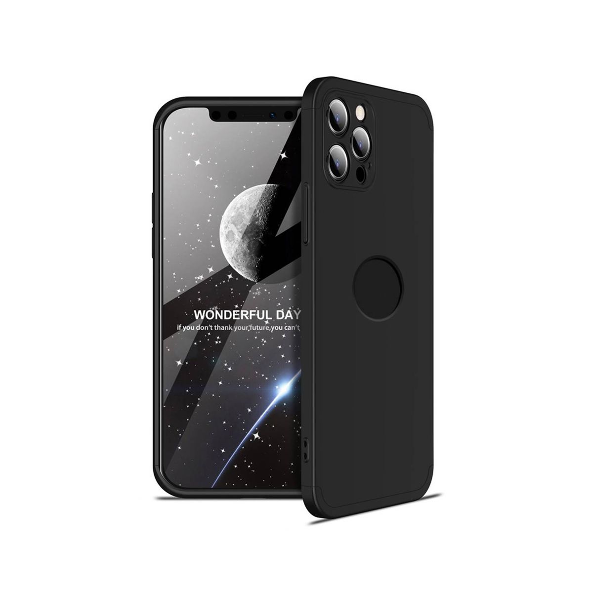 GENERICO - Funda Estuche Case 360° GKK Compatible Con iPhone 13 Pro Negro