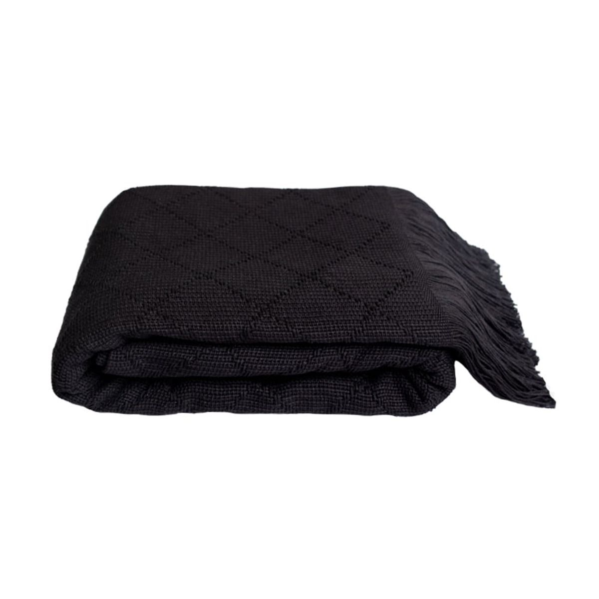 FATELARES - Manta Throw Begonia Negro 130x180cm Fatelares